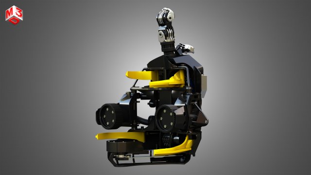 H21D Forestry Harvester 3D Model .c4d .max .obj .3ds .fbx .stl .blend 