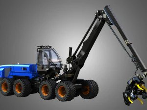 H21D Forestry Harvester 3D Model