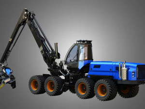 H21D Forestry Harvester 3D Model
