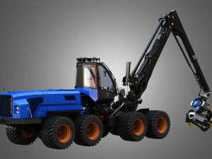 H21D Forestry Harvester 3D Model