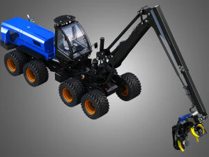 H21D Forestry Harvester 3D Model