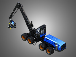 H21D Forestry Harvester Modelo 3D
