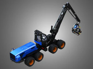 H21D Forestry Harvester 3D Model