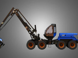 H21D Forestry Harvester 3D Model