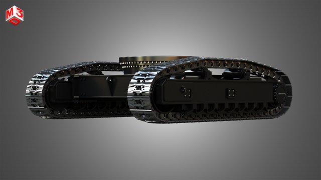 Liebherr R9250 Tracks - Crawler 3D Model .c4d .max .obj .3ds .fbx .stl .blend 