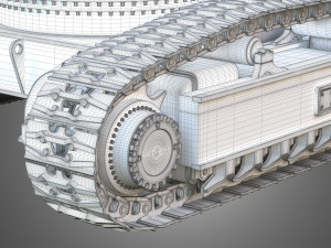 Liebherr R9250 Tracks - Crawler 3D Model
