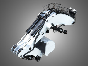 Liebherr R9250 Crane with Bucket Modelo 3D