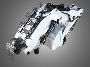 Liebherr R9250 Crane with Bucket Modelo 3D