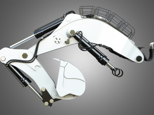Liebherr R9250 Crane with Bucket Modelo 3D