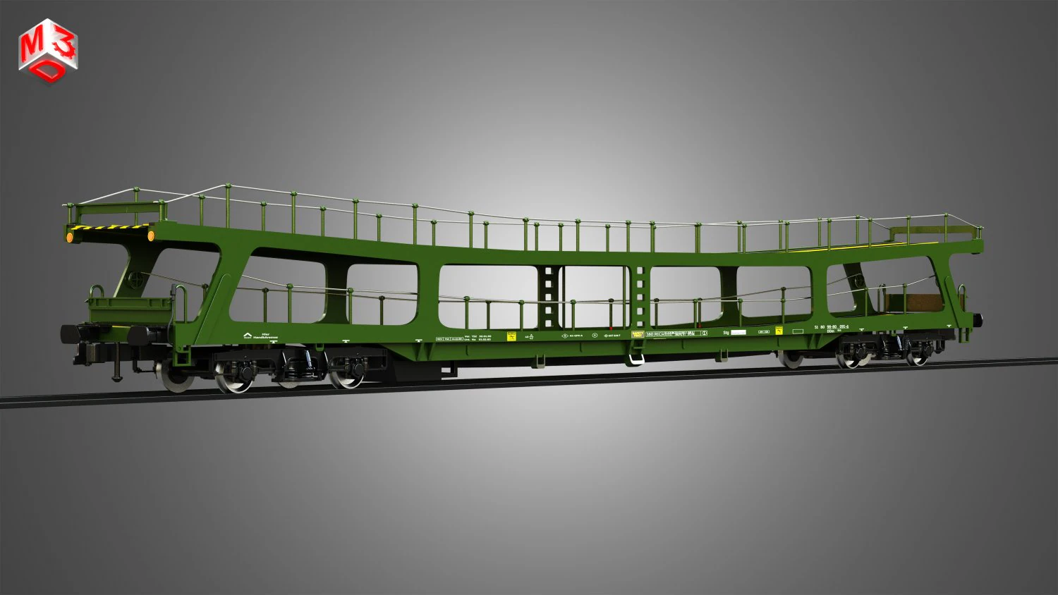 Car Transporter Wagon 3D Model .c4d .max .obj .3ds .fbx .stl .blend 