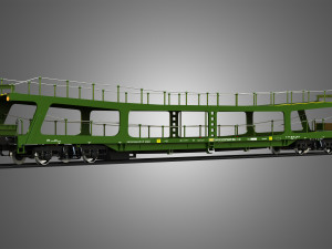 Car Transporter Wagon 3D Model