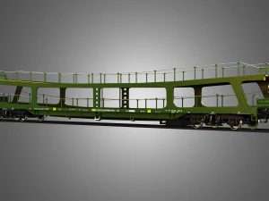 Car Transporter Wagon 3D Model