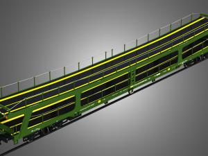 Car Transporter Wagon 3D Модель