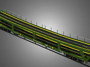 Car Transporter Wagon 3D Model
