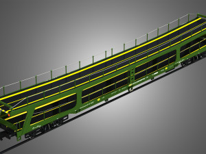 Car Transporter Wagon 3D Модель