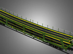 Car Transporter Wagon 3D Model
