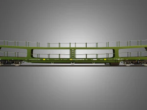Car Transporter Wagon 3D Model