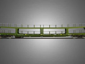 Car Transporter Wagon 3D Model