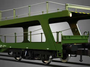 Car Transporter Wagon 3D Модель