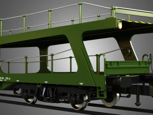 Car Transporter Wagon 3D Model