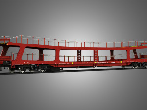 Car Carrier Wagon 3D Model