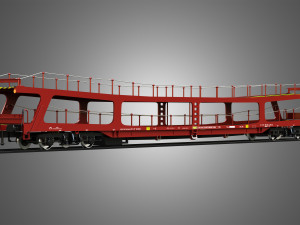 Car Carrier Wagon Modello 3D