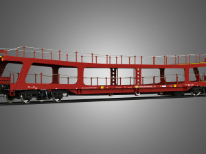 Car Carrier Wagon 3D Model