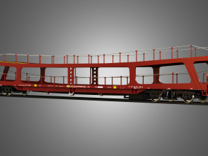 Car Carrier Wagon 3D Model