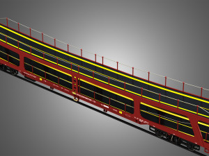 Car Carrier Wagon 3D Model