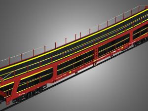 Car Carrier Wagon 3D Model