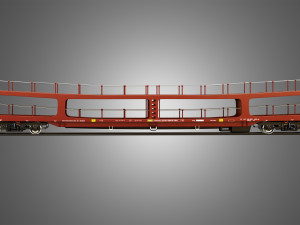 Car Carrier Wagon 3D Model