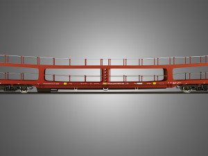 Car Carrier Wagon 3D Model