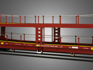 Car Carrier Wagon 3D Model