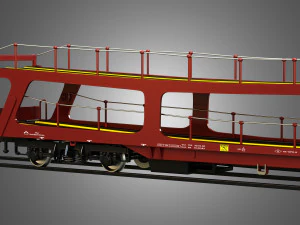 Car Carrier Wagon 3D Model