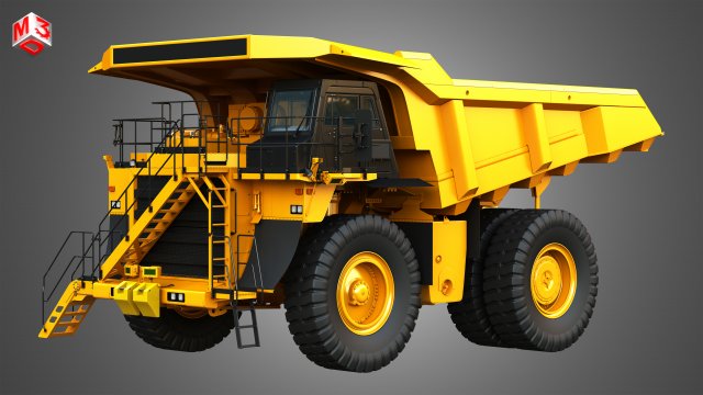 785D - Off-Highway - Mining Dump Truck Modèle 3D .c4d .max .obj .3ds .fbx .stl .blend 