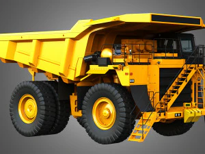 785D - Off-Highway - Mining Dump Truck 3D Model