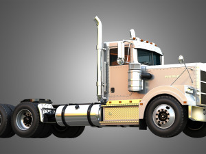 57P Semi Truck - Day Cab 3D Model