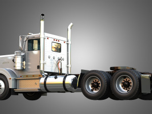 57P Semi Truck - Day Cab 3D Model