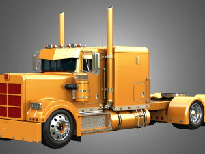 Semi-caminh&atilde;o 57P - Caminh&atilde;o-leito com teto baixo - Vers&atilde;o personalizada Modelo 3D