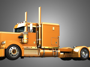57P Semi Truck - Low Roof Sleeper Truck - Custom Version 3D Model