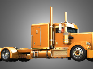 57P Semi Truck - Low Roof Sleeper Truck - Custom Version 3D Model