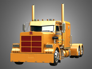 57P Semi Truck - Low Roof Sleeper Truck - Custom Version 3D Model
