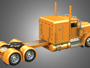 57P Semi Truck - Low Roof Sleeper Truck - Custom Version 3D Model