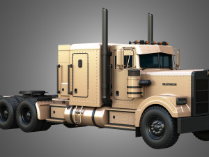 57P Semi Truck - Tri Axle Truck - Custom Version 3D Model