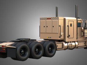 57P Semi Truck - Tri Axle Truck - Custom Version 3D Model