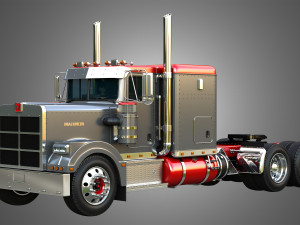 57P Semi Truck - Low Roof Sleeper Truck - Modified Version 3D Model