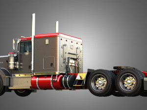 57P Semi Truck - Low Roof Sleeper Truck - Modified Version 3D Модель