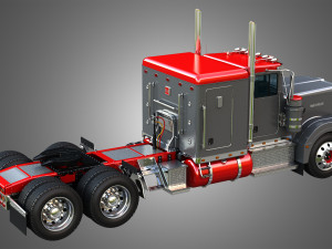 57P Semi Truck - Low Roof Sleeper Truck - Modified Version 3D Модель