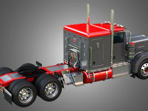 57P Semi Truck - Low Roof Sleeper Truck - Modified Version 3D Model