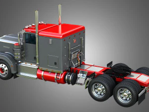 57P Semi Truck - Low Roof Sleeper Truck - Modified Version 3D Model